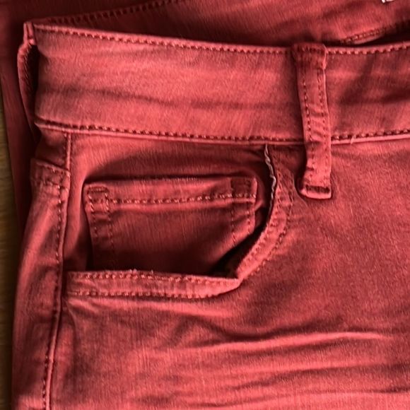 SO high rise burnt orange twill legging skinny pants juniors size 7/28W - Picture 3 of 13